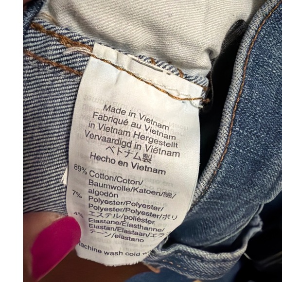 Madewell 10" High-Rise Skinny Jeans Women 25 Blue Good Button Fly Raw Hem J7914 - Picture 4 of 8